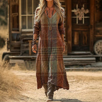 Evelyn | Vintage-Inspired Long Sleeve Casual Dress - Multicolor