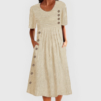 Sophia | Breathable Comfort Dress - Beige