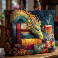Handcrafted Bag | The Dragon and the Ancient Books - 15" x 13.8"
