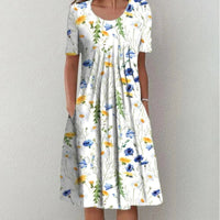Gigi™ | Cotton Tummy Coverage Dress - Floral Yellow