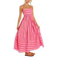 Bellamy™ | Graceful Swing Women Maxi Dress - Watermelon Red