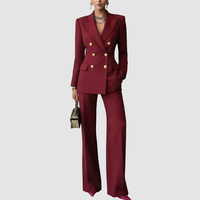 Ysabel™ Elegant Tailored Set | Powerful Tailoring with Modern Elegance - Red