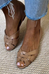 Zarrie - Woven Nature Sandals - Beige