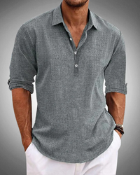 Michael | Refined Button-Front Classic Shirt - Grey