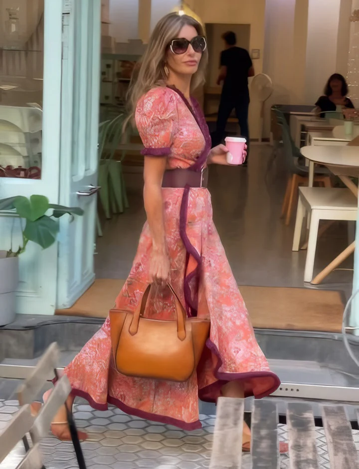 Tess™ | Elegant Pink Maxi Dress