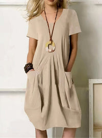Kwani | Easy Casual Flow Dress - Beige