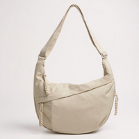 Crossbody Bag – Water-Resistant Nylon - Beige