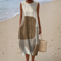 Helena™ | Artistic Print Summer Dress - Driftwood