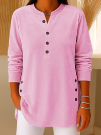 Meredith™ | Classic Crew-neck Pullover - Pink