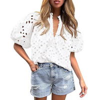 MAYUMI™ – Elegant Chic Puff Sleeve Long Sleeve Top - White