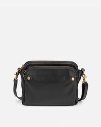 Jovie | Sleek Three-Layer Crossbody Bag - Black