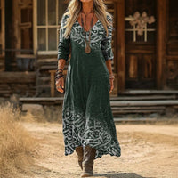 Evelyn | Vintage-Inspired Long Sleeve Casual Dress - Multicolor