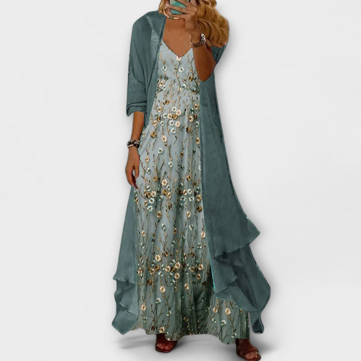 Bryleigh | Elegant Women Maxi Dress Two-Piece Set