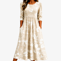 Soft Meadow Blossom Everyday Midi Dress - S