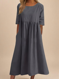 Miranda | Classic Sleeve Dress - Grey