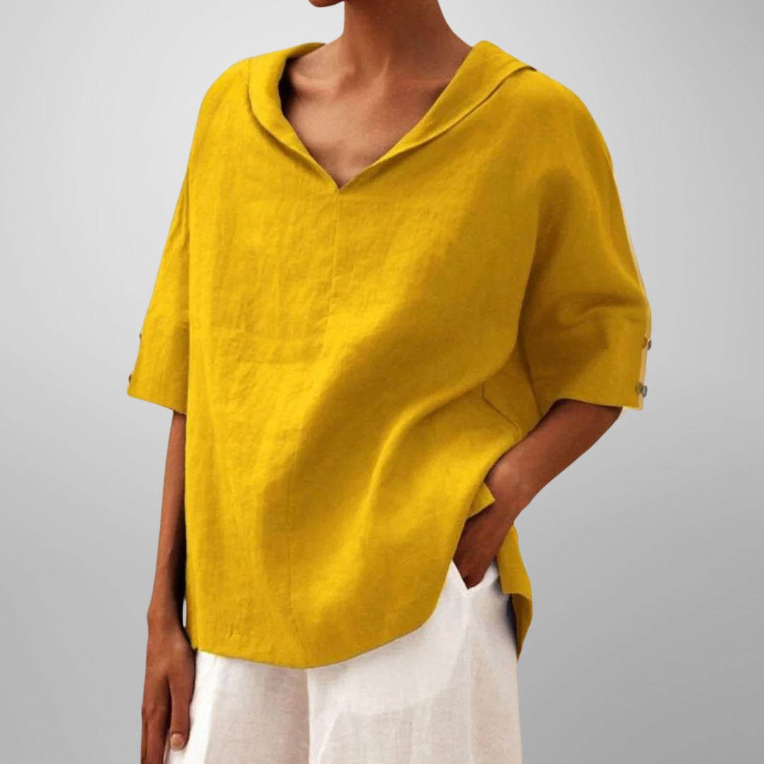 Lucy™ | Women Cotton Loose-Fitting Blouse