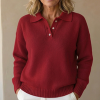 Emma - Soft Knit Sweater - Red