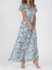 Zuri | Glamorous Tummy Covering Dress - Blue