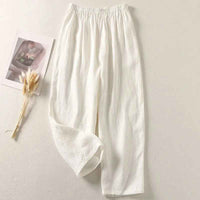Soft Linen Pants - White