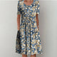 Light Floral Blue