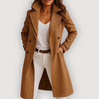 GRETA – CLASSIC WOOL COAT - Brown