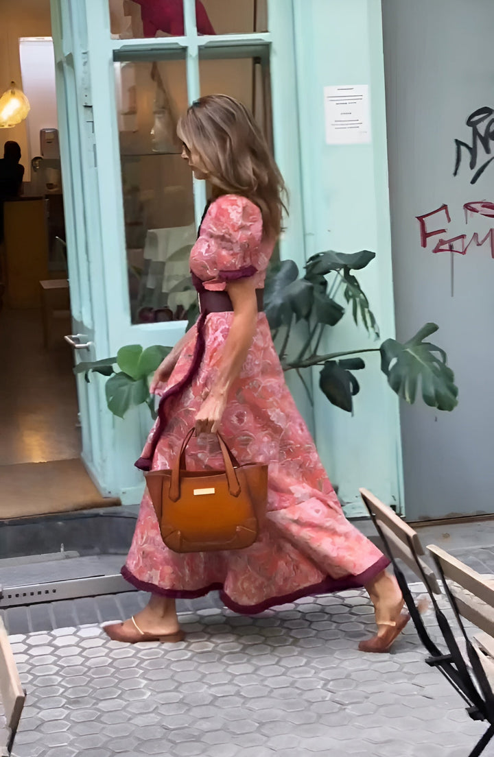 Tess™ | Elegant Pink Maxi Dress