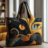 Handcrafted Bag | The Mysterious Cat - 15" x 13.8"