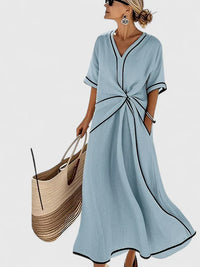 Erykahhh | Women Elegant Maxi Dress - Blue