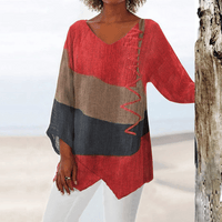 Colette | Elegant Hand-Crafted Blouse - Red