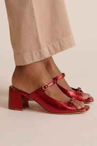 Rita - Riviera Elegance Sandals - Dark Red