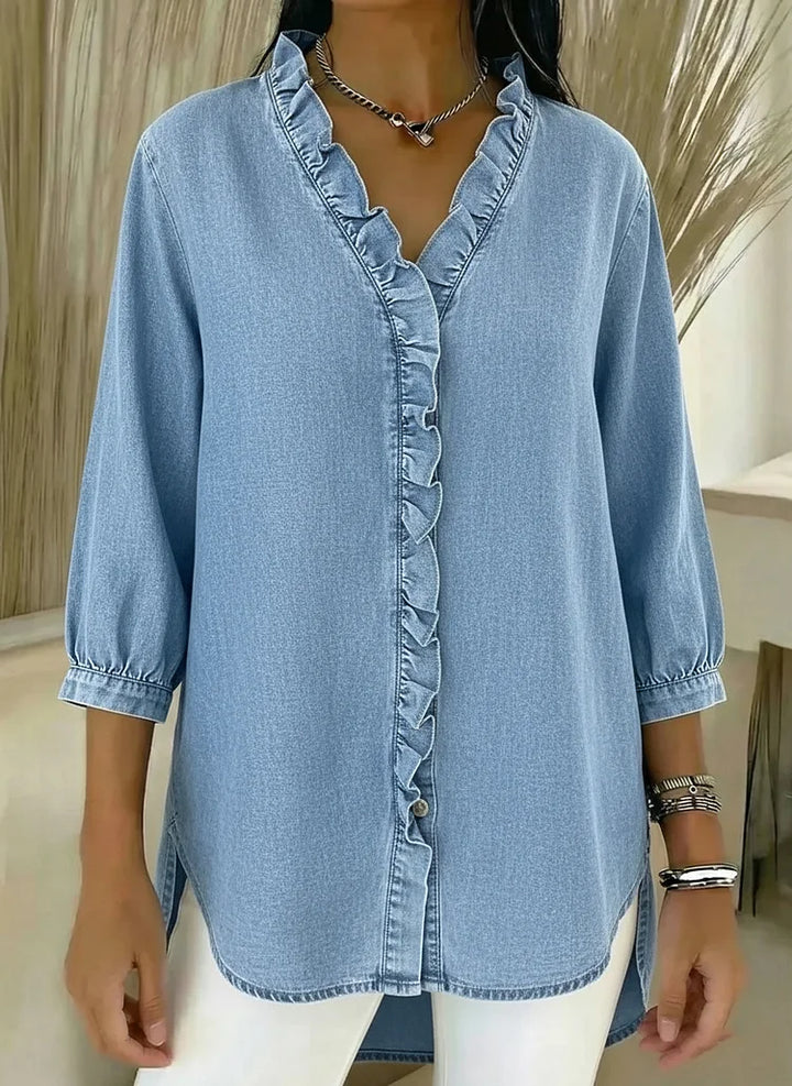 Clara | Elegant Ruffle Detail Blouse
