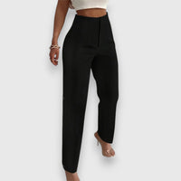 Verena | Women High-Waisted Trousers - Black