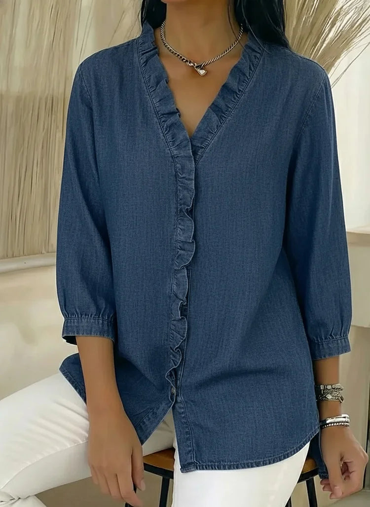 Clara | Elegant Ruffle Detail Blouse