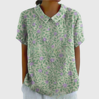 Bonnie | Vintage Floral Blouse - Green 3