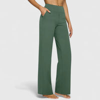 Jasmynne | Women Comfortable Pants - Dark Green