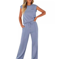 KAIYA – Casual Summer Lounge Co-Ord - Ocean Blue