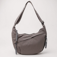 Crossbody Bag – Water-Resistant Nylon - Gray