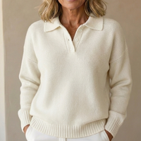 Emma - Soft Knit Sweater - White