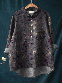 Florence | Women's Floral Art Print Casual Shirt - Multicolour