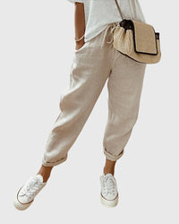 Reina™ | Elegant Women's Pants - Beige