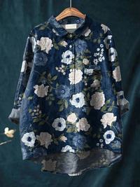 Lauren | Women's Floral Art Print Casual Shirt - Multicolour