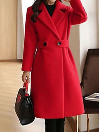 Aileen | Elegant Heritage Overcoat - Red