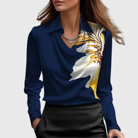 Elaine™ | Elegant Everyday Blouse - Dark Blue