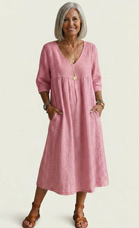 Juliette I Elegance A Line Maxi Dress - Pink
