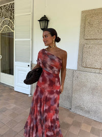 Mira | Off-Shoulder Long Dress - Enchanted Rose