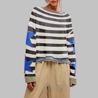 PETIT™ - Casual Summer Loose Long-Sleeve Streetwear Top - Black Blue