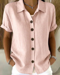 Gracie™ | Relaxed Short Sleeve Women’s Shirt - Pink