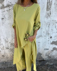 Isabelle | Relaxed Linen Blend Set - Yellow