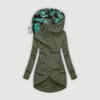 ELLE – COSY HOODED JACKET - Olive Green