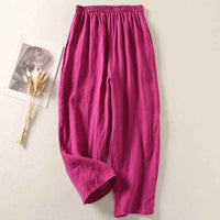 Soft Linen Pants - Pink
